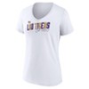 NCAA LSU Tigers Women's White V-Neck T-Shirt - 2 of 3