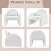 Single Sofa, Cozy Fluffy Reading Chair for Living Room, Bedrooms, Corner,White - 2 of 4