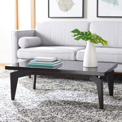 Retro Black and White Lacquered Wood Coffee Table