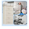 Dresser with 4 Drawers ,Fabric Storage Tower, Organizer Unit for Living Room, Hallway, Closets,Sturdy Steel Frame, Wooden Top - 4 of 4