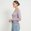 Cherie Code Women’s Lace‑Trim Ribbed Long‑Sleeve Top – Elegant Casual Knit Tee - 4 of 4