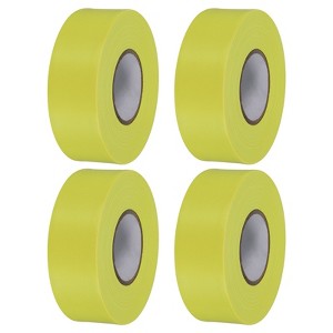 Unique Bargains PVC Non-Adhesive Flagging Tape for Tree Survey Boundaries 4 Pcs - 1 of 4