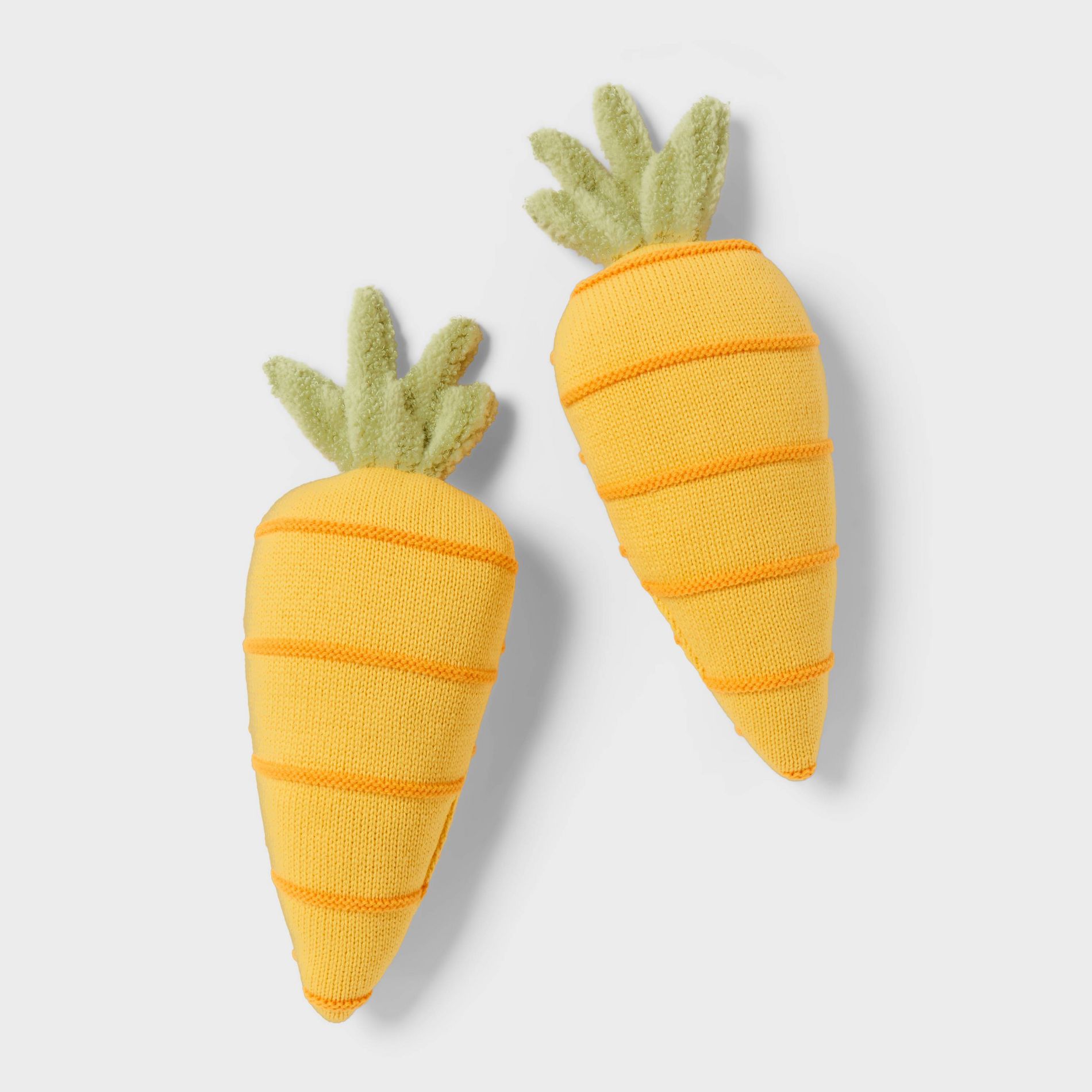 2pk Easter Carrot Shaped Throw Pillow - Spritz™