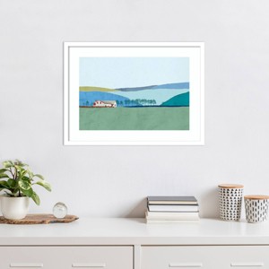 Amanti Art Behind The Hills by E.l Cacho Wood Framed Wall Art Print - 1 of 4