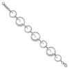 Black Bow Jewelry Diamond Swirl Link Bracelet in Rhodium Plated Silver, 7 Inch - 2 of 4