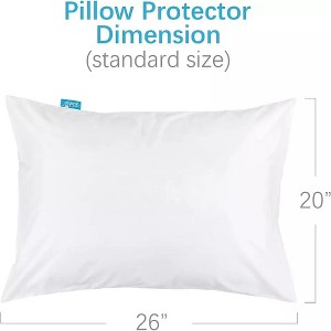 Biloban Pillow Covers, Pillowcase, Standard Size Queen Size Zippered Pillow Cases, 100% Waterproof, Standard Size, White, Set of 4 - 1 of 4
