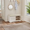 Bella Depot 28.74''W Shoe Storage Bench with 2 Door Cabinet, with Cushion, Adjustable Shelves, Shoe Rack Bench for Entryway, Hallway - 3 of 4