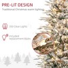 Soscooter 7.5ft Tall Prelit Artificial Christmas Tree Holiday D¨¦cor with 850 Snow Flocked Branches, 350 Warm Yellow Clear Lights, Auto Open - 3 of 4