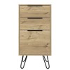 Kumasinova 3-Drawer Dresser,Wood Finish Chest of Drawers with Hairpin Legs,Modern Storage Dresser,Bedroom and Entryway Furniture,Beige - 2 of 4