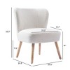 WestinTrends Genevieve 25" Wide Upholstered Boucle Armless Accent Chair - 3 of 4