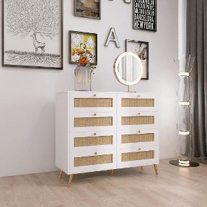 XIYUYEU Rattan Dresser for Bedroom,Modern Storage Chest of Drawers for Bedroom - 1 of 4