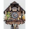 Wooden Cuckoo Clock Cottage With 12 Inch Height Man Chopping Wood Hourly Action By River City Clocks - 2 of 4