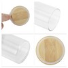Unique Bargains with Bamboo Lid Decorative Jars Wood Color Clear 1 Pcs - 4 of 4