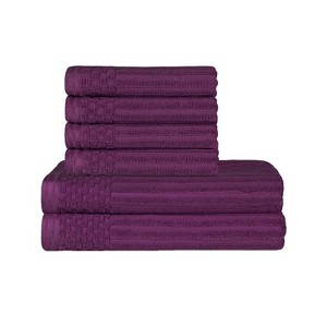 Ribbed Cotton Quick Dry Bath Towel Set by Blue Nile Mills - 1 of 4