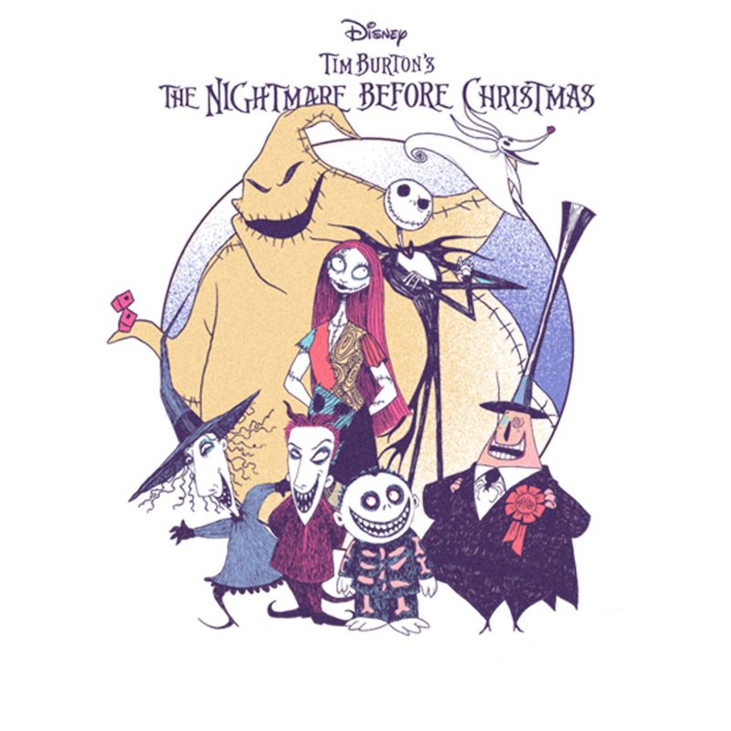 Women's The Nightmare Before Christmas Main Characters Portrait T-Shirt, 2 of 4