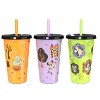 Zak Designs 3pc 25 fl oz Mickey Mouse Glow in the Dark Polypropylene Tumbler Set Purple/Orange/Green - 2 of 4