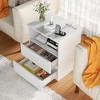 GDFStudio Aria 20" Modern Wooden Nightstands with 2 Drawers, 1 Open Shelf and Charging Station (Set of 2) - 4 of 4