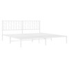 vidaXL Metal Bed Frame with Headboard White 76 in.x79.9 in. King - 4 of 4