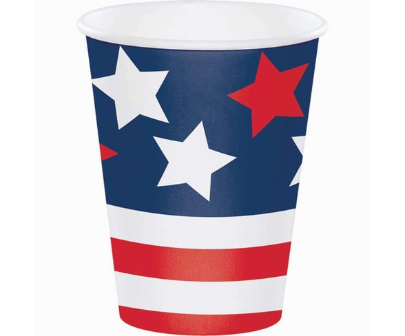 12ct Flag Print Paper Cups