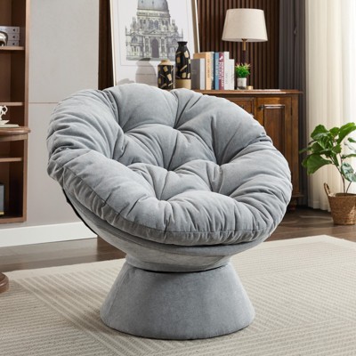 Maggift Patio Accent Chairs, Oversized Swivel Decorative Chair for Living Room, Bedroom, Gray, 37"*33.07"*31.5"