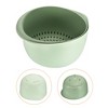 Unique Bargains Dual-Layer Draining Bowl Strainer Bowl Set Kitchen Colander 2Pcs - 4 of 4