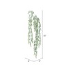 Vickerman 14" Artificial Green and Red Mini Jade Leaf Bush Pick. UV Coated, Set of 3 - 4 of 4