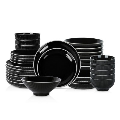 Christian Siriano Lustra 32-Piece Dinnerware Set Stoneware, Service for 8