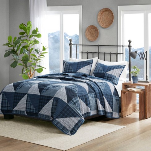 Plaid Quilt Set Queen Size Bedspread Coverlet Patchwork Quilts Bedding Soft  Lightweight Bedspread Set Yellow Blue White Plaid Home Bedding Reversible