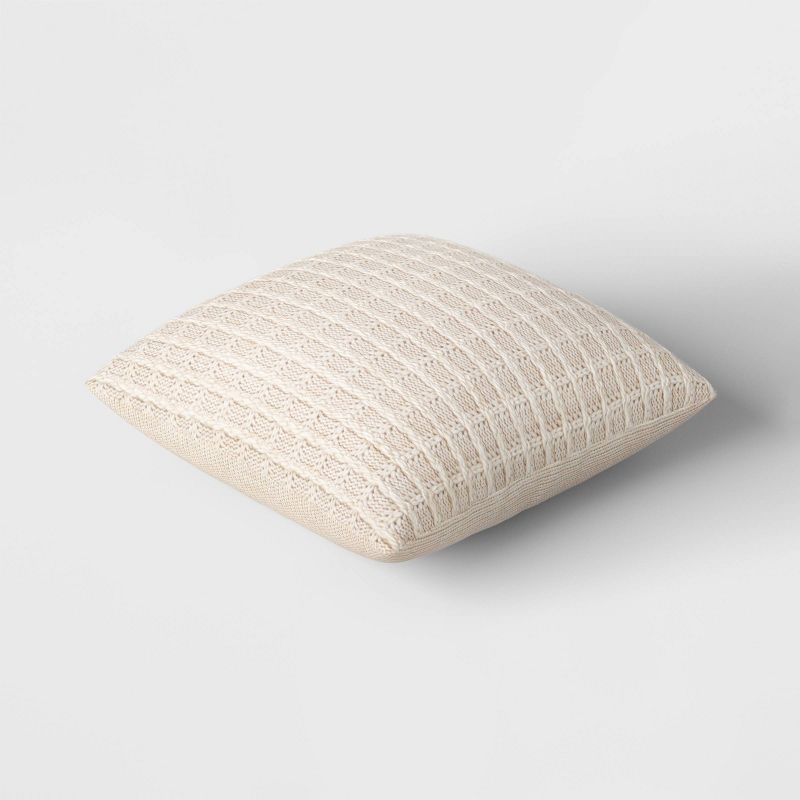 Oversized Marled Knit Square Throw Pillow - Threshold™, 4 of 9