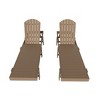 WestinTrends Dylan Classic Adirondack Poly Reclining Chaise Lounge (Set of 2pcs) - 3 of 4