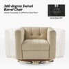 Frankie Genuine Leather Swivel Club Chair Set of 2| HULALA HOME - image 3 of 4