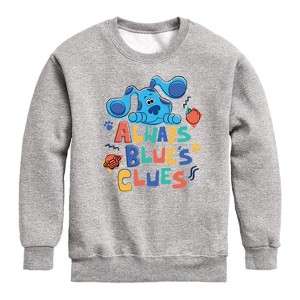 Boys' - Blue's Clues & You! - Always Blue's Clues Graphic Long Sleeve Fleece Sweatshirt - 1 of 4