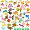 TEMI 52-Pack Mini Ocean Animal Toys, Assorted Vinyl Plastic Sea Creature Figures for Bath Play, Party Favors and Cake Decor - 2 of 4