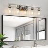 31" Modern 5-Light Bathroom Vanity Light Fixture with Clear Glass Shades, Perfect for Bathroom, Vanity, and Dressing Area Lighting (No Bulbs) - 2 of 4