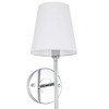 Elegant Lighting Cason 1 light Chrome and White shade wall sconce - 4 of 4
