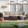 Garvee 7 Piece Outdoor Patio Furniture Set, PE Rattan Wicker Sofa Set, Outdoor Sectional Furniture Chair Set with Cushions and Tea Table - 2 of 4