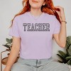Simply Sage Market Embroidered Teacher Outline Garment Dyed Tee - 2 of 4