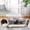 FURNIinspire Pet Crates and Houses, Patio Seating Sets, Washable Cat Hide Tunnel with Hanging Toys and Cushion Mat, Gray, 41.34"*23.62"*10.63" - 2 of 4