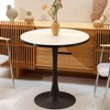 Artloge 30" Sintered Stone Dining Table Round Kitchen Bistro Table Outdoor Patio - 3 of 4