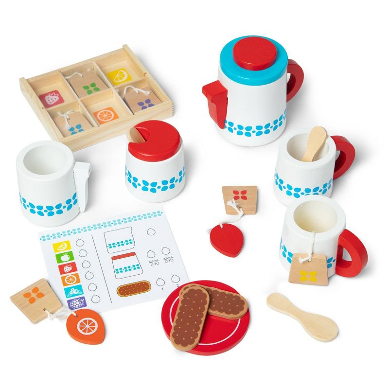 Melissa &#38; Doug  22-Piece Steep and Serve Wooden Tea Set - Play Food and Kitchen Accessories, 5 of 15