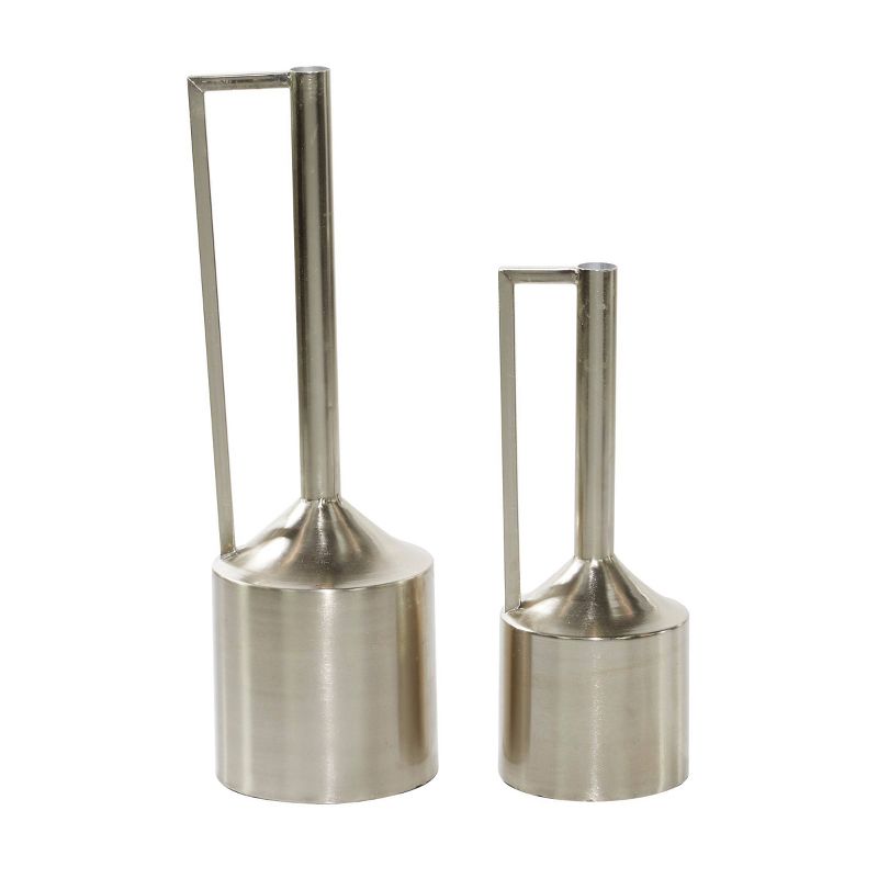 Set of 2 Modern Spouted Iron Vases Silver - Olivia &#38; May, 6 of 8