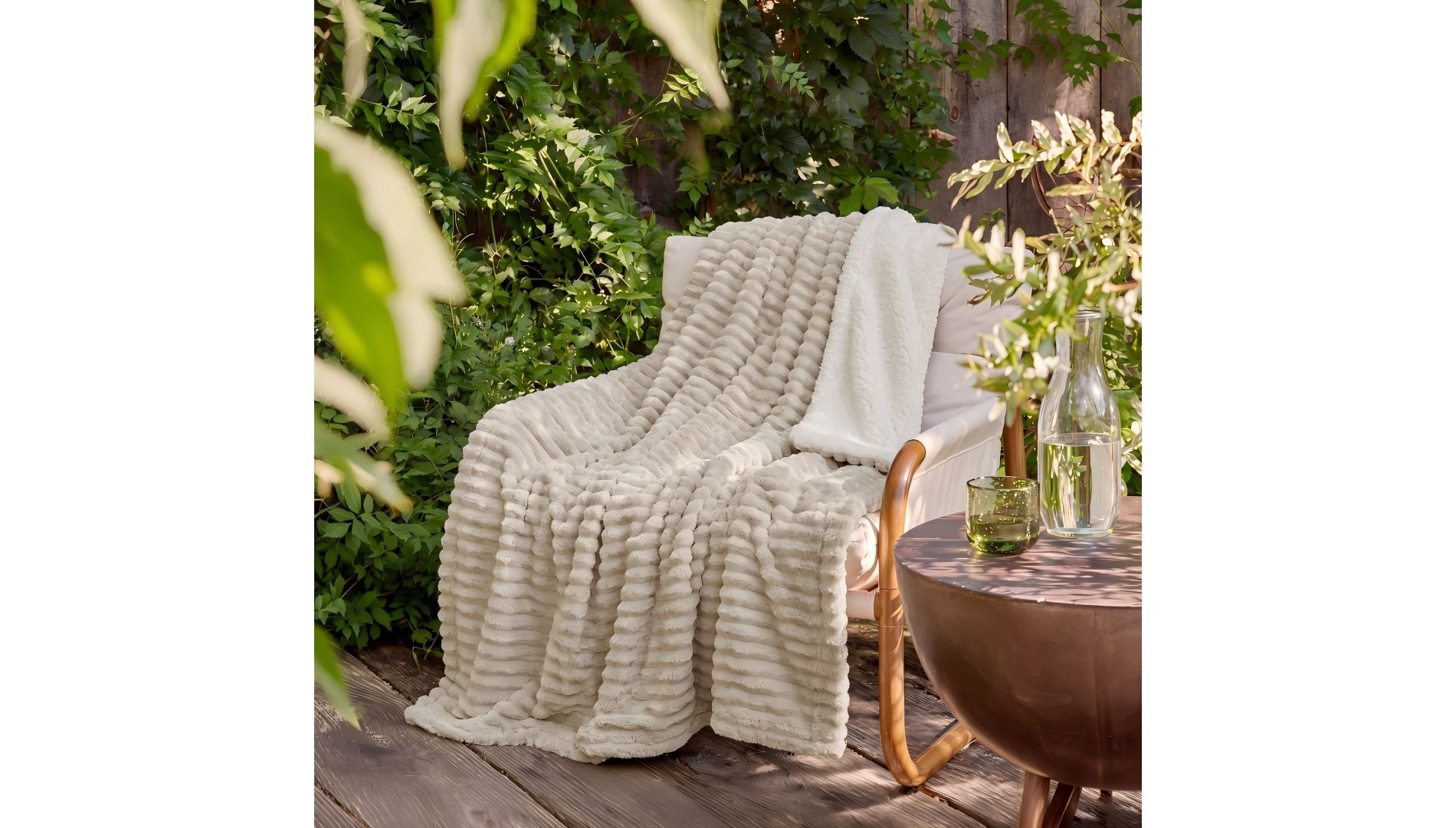 Bedsure Fleece Twin Blanket for Couch - Super Soft Thick Warm Blanket, GentleSoft Plush & Fluffy Spring Throw Gift for Women, Room Decor, Beige