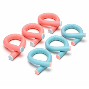 Conair Heatless Spiral Curl Rollers - Coral & Teal - 18pcs - 1 of 4