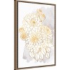 Amanti Art Dahlia bouquet in gold and grey by Rosana Laiz Blursbyai Canvas Wall Art Print Framed 16 x 23-in. - 3 of 4