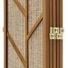 Room Divider Screen with Jute Insert Geometric Cutout Wood  71 inches High - image 4 of 4