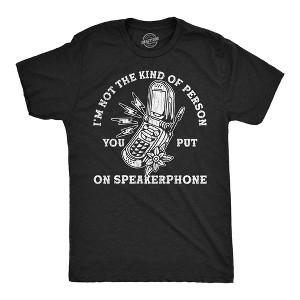 Mens Funny T Shirts Im Not The Kind Of Person You Put On Speaker Phone Sarcastic Graphic Novelty Tee for Men - Crazy Dog Men's T Shirt With Sarcastic - 1 of 4