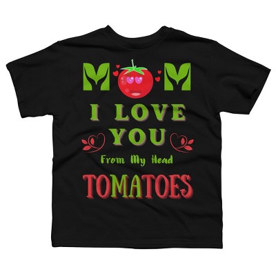 Boy's Design By Humans Mom I Love You From My Head Tomatoes By Wortex T-Shirt