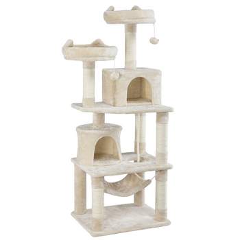 Yaheetech 62.2"H 3-Level Cat Tower with 2 Condos for Indoor Cats