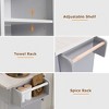 Kitchen Island, with Storage Rack, Drawers, Spice Rack & Towel Rack, for Dining, Kitchen & Barbecue - 3 of 4