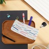 Unique Bargains Art Pattern Stationery Bag with Zipper for Teen Girls Boy Office Men Women Color Mixing - 2 of 4